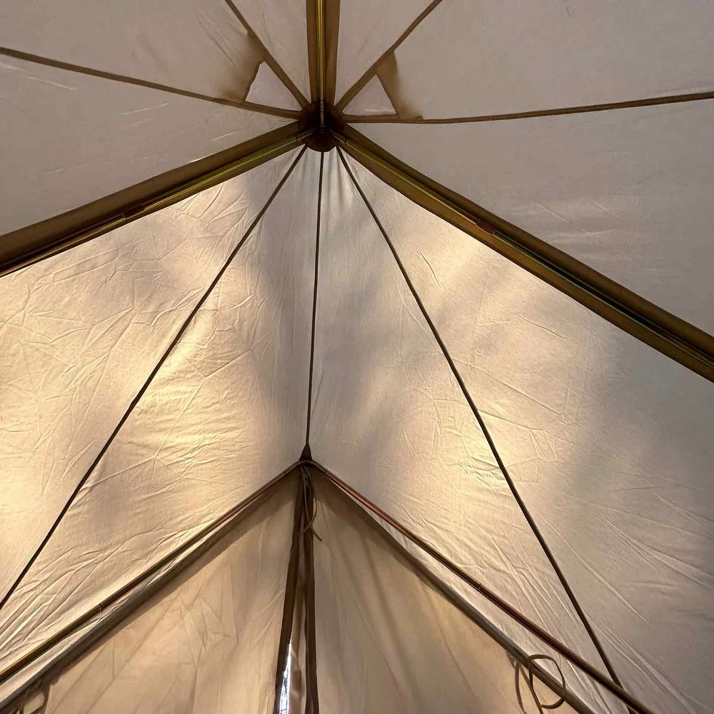 3m Bell Tent Fireproof With Stove Hole & Flap (No Centre Pole) - Image 14