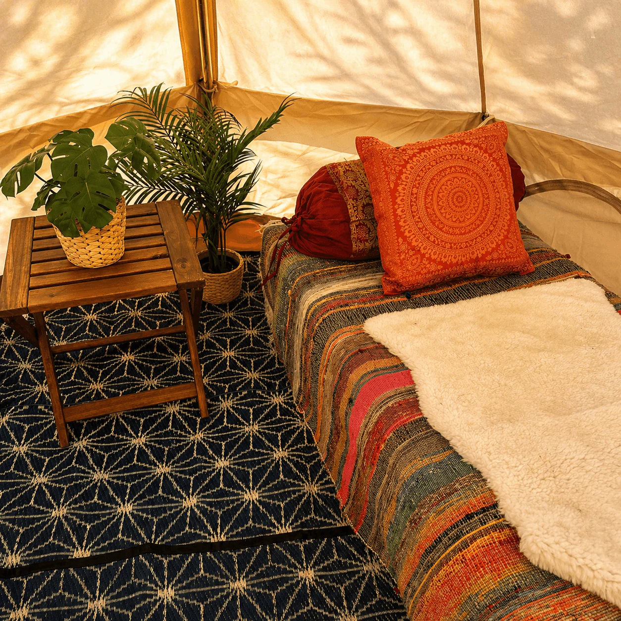 3m Bell Tent Fireproof With Stove Hole & Flap (No Centre Pole) - Image 6