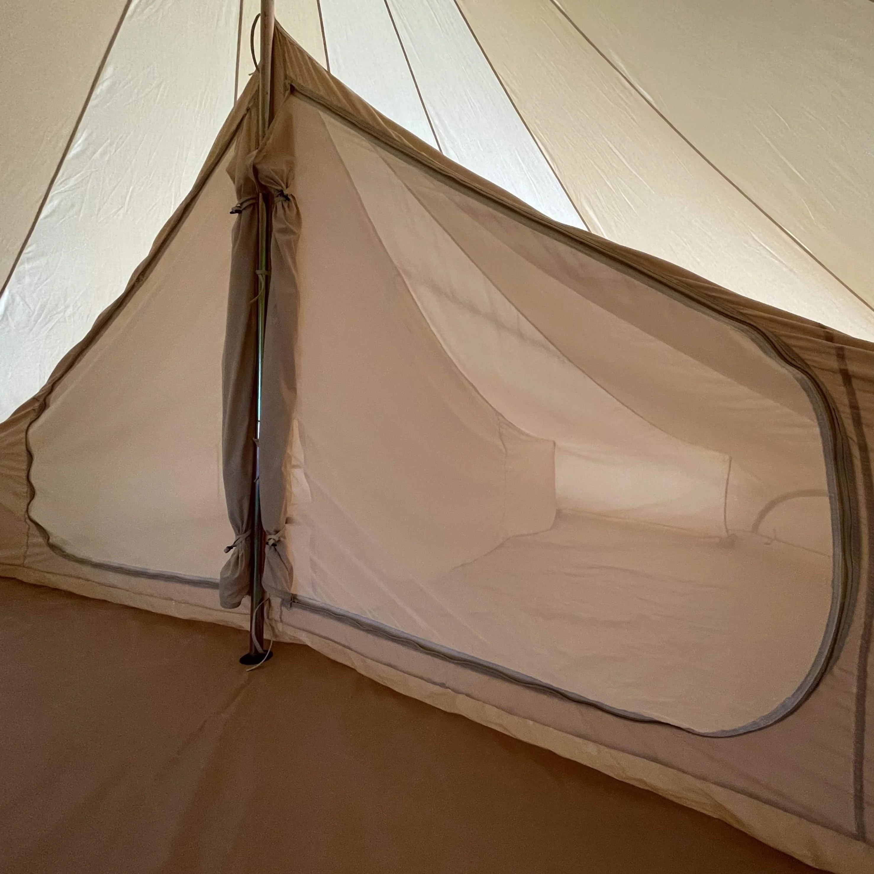 6m Bell Tent Fireproof With Stove Hole & Flap - Image 24
